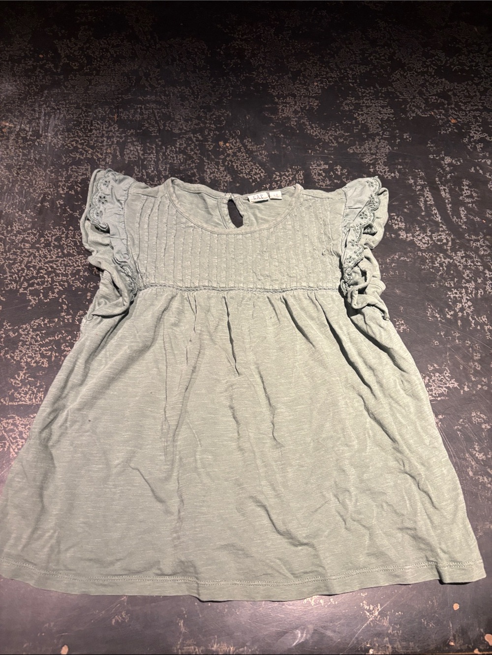 GAP Sage Green Ruffle Sleeve Knit Tunic